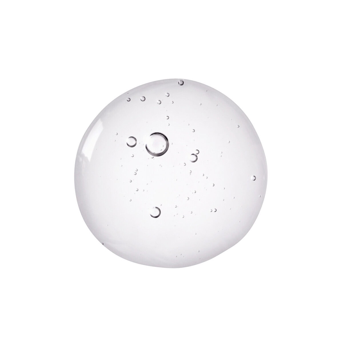 Isolated closeup sample of bulk Retinol-serum on white background.