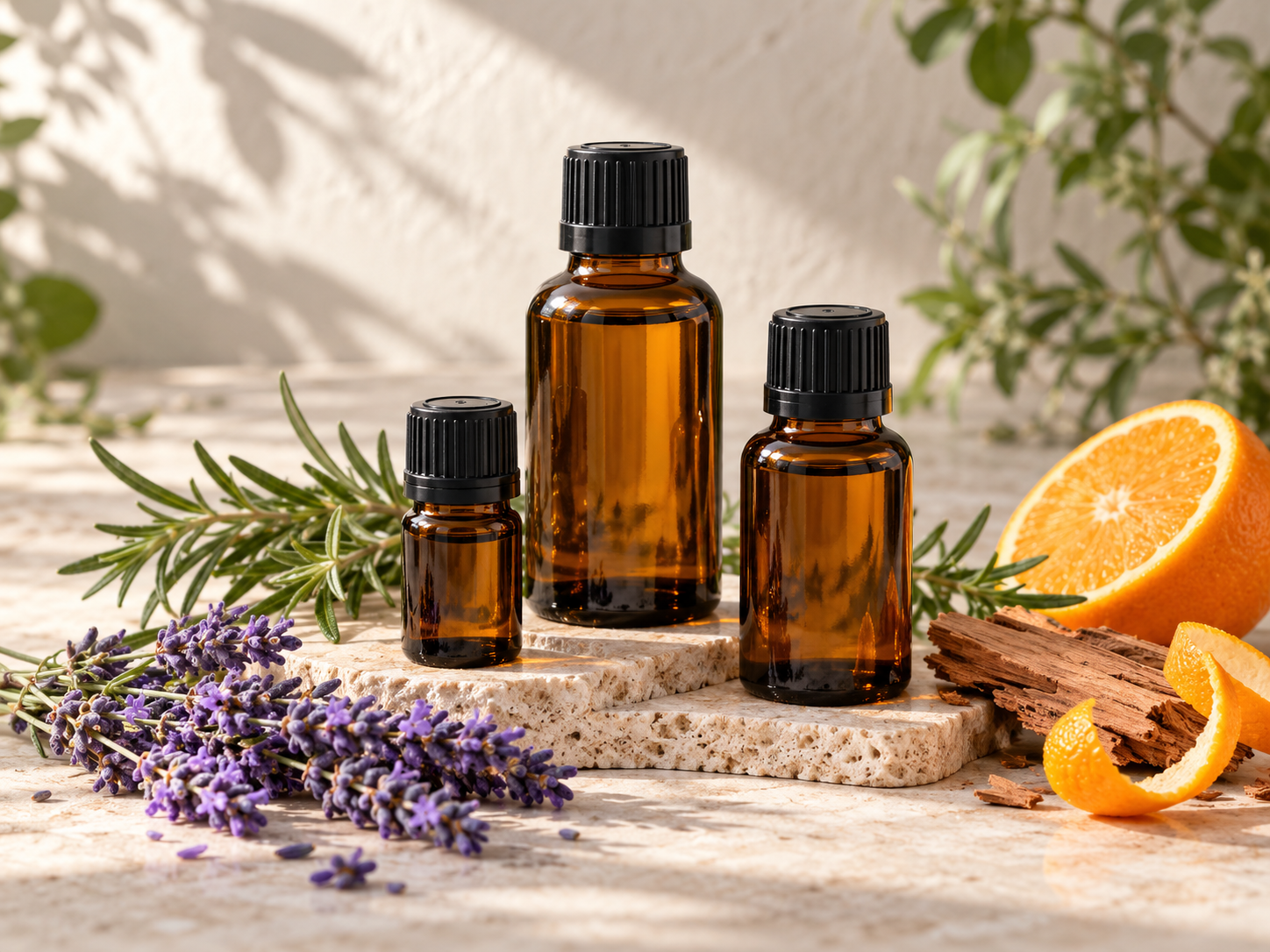 Lavender flowers representing the essential oil collection