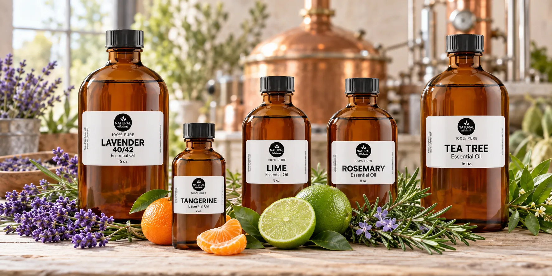 Wholesale essential oils in glass bottles from Natural Wholesale