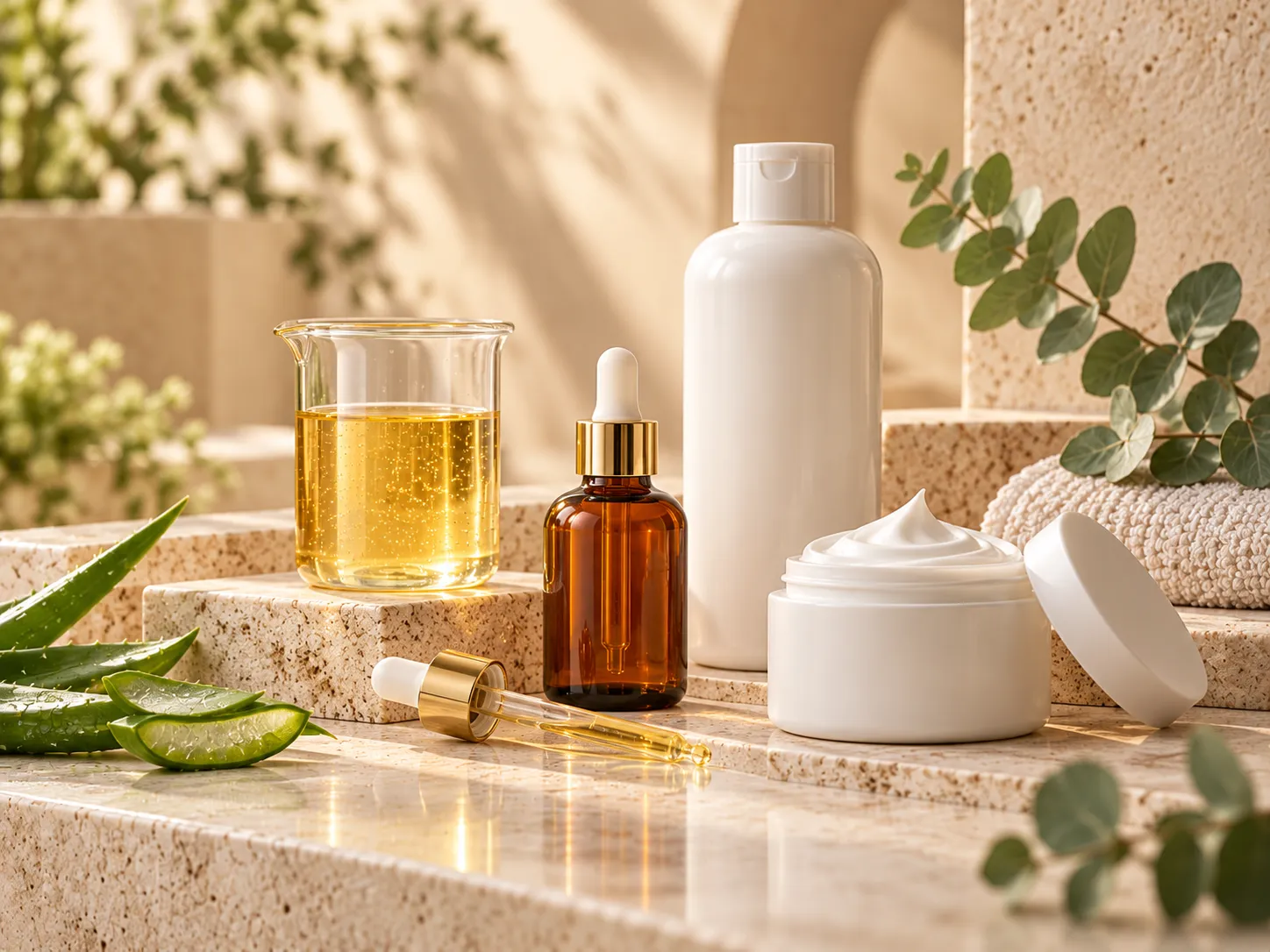 Cosmetic bases, skincare ingredients and finished product packaging